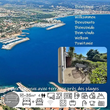 Hébergement de vacances Duplex Lumineux Avec Terrasse Pres Des Plages Mandelieu