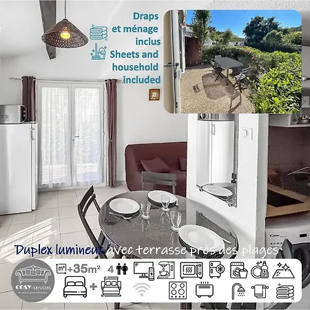 Duplex Lumineux Avec Terrasse Pres Des Plages מאנדליה-לה-נאפול