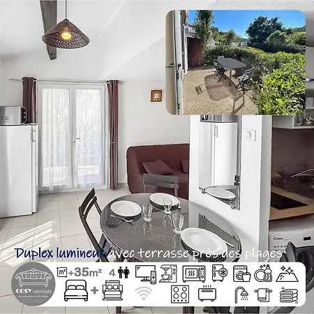 Duplex Lumineux Avec Terrasse Pres Des Plages בית נופש