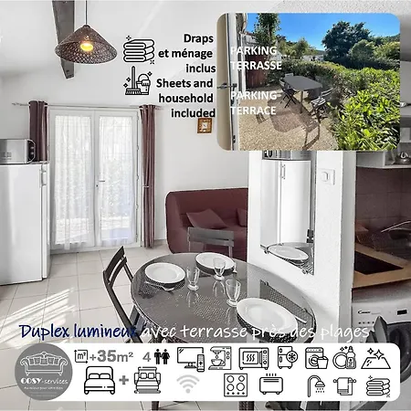 Hébergement de vacances Duplex Lumineux Avec Terrasse Pres Des Plages Mandelieu